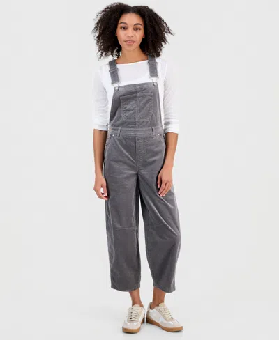 And Now This Women's Corduroy Barrel-leg Overalls, Macy's Exclusive In Gold