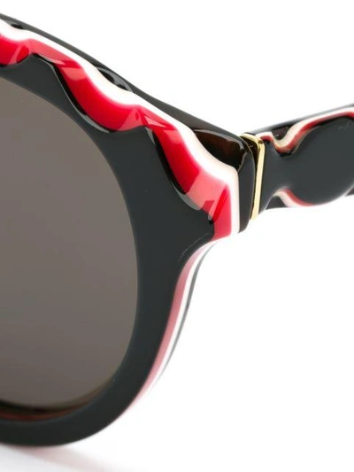 Shop Retrosuperfuture 'mona Zigzag' Sunglasses In Black