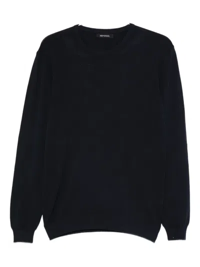 Imperial Crewneck Long-sleeve Knitwear In Blue