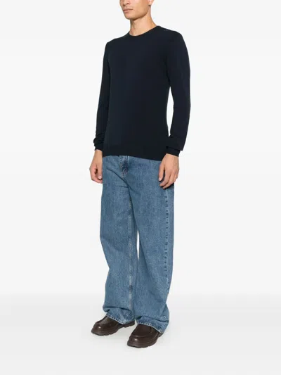 Imperial Crewneck Long-sleeve Knitwear In Blue