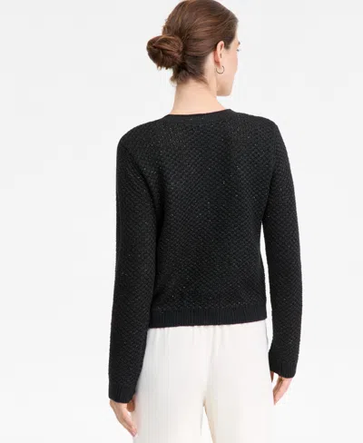 Inc International Concepts Women's Metallic Cardigan, Macy's Exclusive In Black