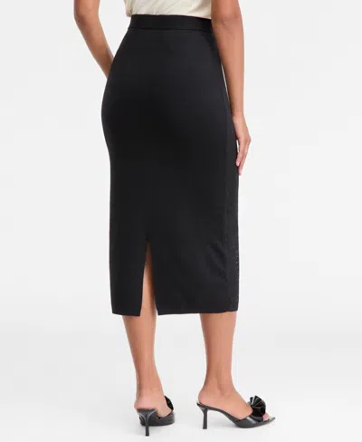 Inc International Concepts Women's Rhinestone Sweater Skirt, Macy's Exclusive In Black