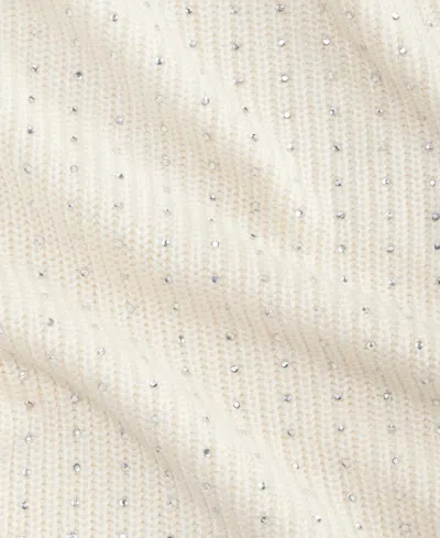 Inc International Concepts Women's Rhinestone Rib Sweater, Macy's Exclusive In White