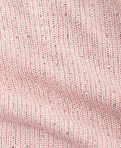 Inc International Concepts Women's Rhinestone Rib Sweater, Macy's Exclusive In Pink