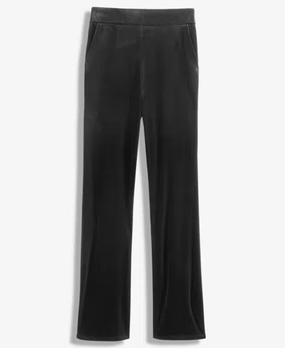 Inc International Concepts Women's High-rise Velvet Flare Pants, Macy's Exclusive In Black
