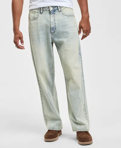Mode Of One Men's Glass Blue Baggy Jeans, Macy's Exclusive In Brown