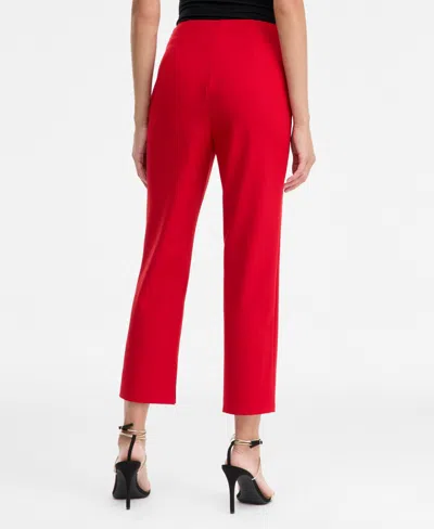 Inc International Concepts Women's High-rise Slim-leg Pants, Macy's Exclusive In Red