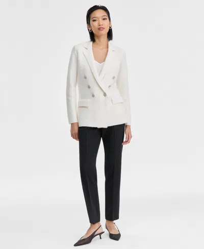 Inc International Concepts Women's Boucle Sweater Blazer, Macy's Exclusive In White
