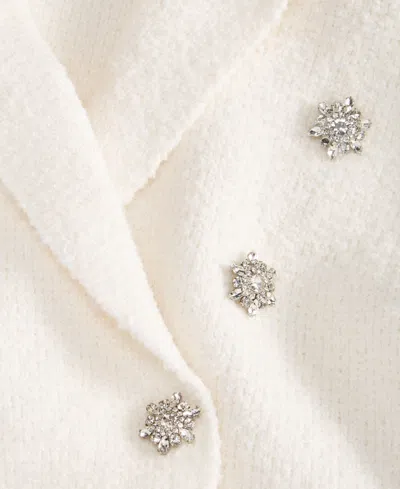 Inc International Concepts Women's Boucle Sweater Blazer, Macy's Exclusive In White