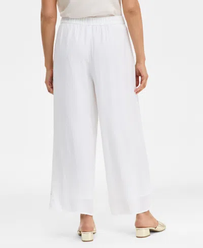 Jm Collection Women's Embroidered Capri Pants, Macy's Exclusive In White