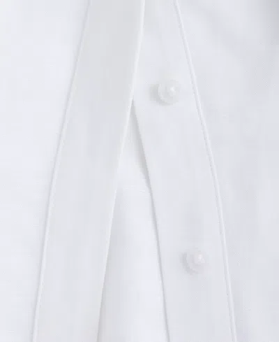 Inc International Concepts Woman's Collared Button-front Top, Macy's Exclusive In White