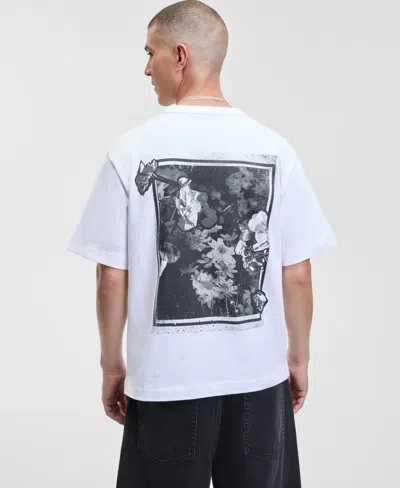 Mode Of One Men's Relaxed Fit Short-sleeve Crewneck Graphic T-shirt, Macy's Exclusive In White