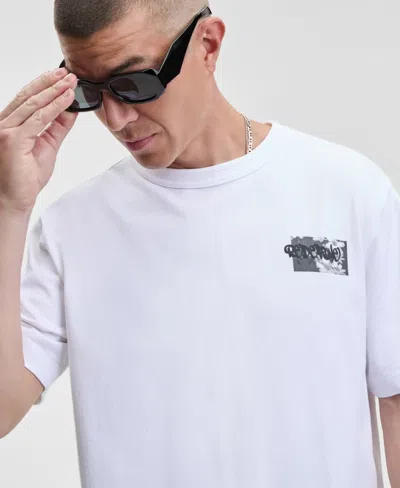 Mode Of One Men's Relaxed Fit Short-sleeve Crewneck Graphic T-shirt, Macy's Exclusive In White