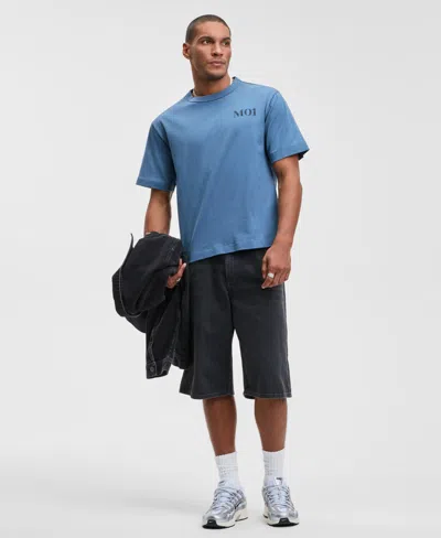 Mode Of One Men's Refreshed Relaxed Fit Short-sleeve Crewneck Graphic T-shirt, Macy's Exclusive In Blue