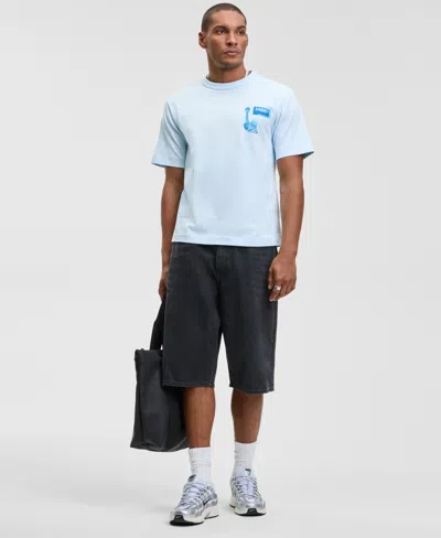 Mode Of One Men's Cityscape Relaxed Fit Short-sleeve Crewneck Graphic T-shirt, Macy's Exclusive In Blue