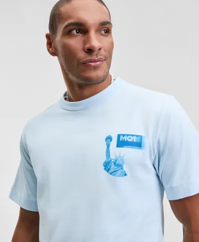 Mode Of One Men's Cityscape Relaxed Fit Short-sleeve Crewneck Graphic T-shirt, Macy's Exclusive In Blue