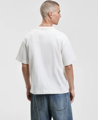 Mode Of One Men's Club Nowhere Relaxed Fit Short Sleeve Crewneck Graphic T-shirt, Macy's Exclusive In Neutral