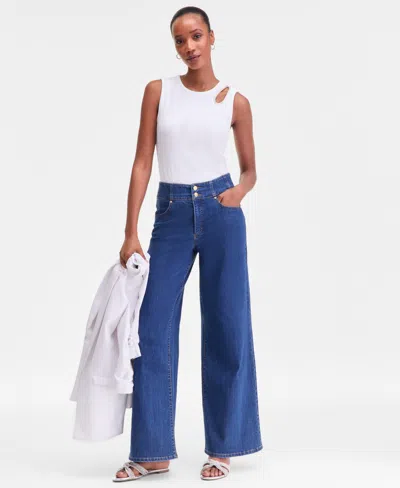 Inc International Concepts Women's Embellished Cutout Sleeveless Top, Macy's Exclusive In White