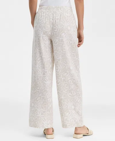 Jm Collection Women's Printed Pull-on Pants, Macy's Exclusive In White