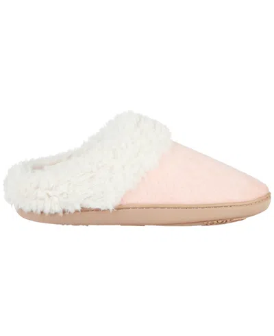Isotoner Signature Women's Louise Quilted Velour Clog Slippers In Evening Sand
