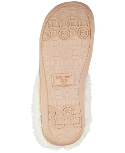Isotoner Signature Women's Louise Quilted Velour Clog Slippers In Evening Sand