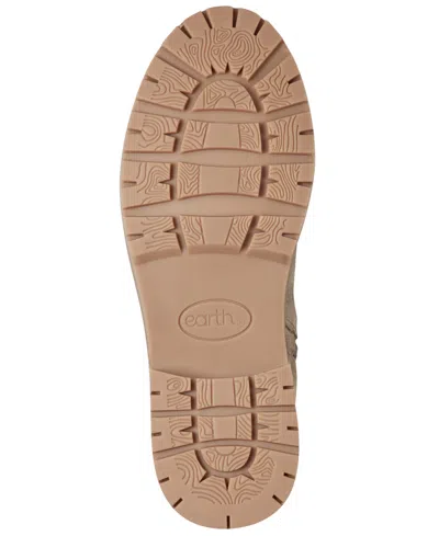 Earth Women's Thrill Buckle Strap Ruched Booties In Brown