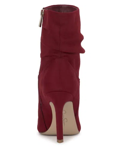 Jessica Simpson Welina Pointed Toe Bootie In Red