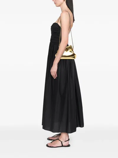 Pre-owned Fendi 2010-2025 Small Metallic Nappa  First Crossbody Bag In Gold