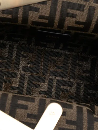 Pre-owned Fendi 2010-2025 Small Metallic Nappa  First Crossbody Bag In Gold