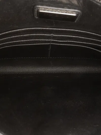 Pre-owned Prada 2013-2025 Saffiano Clutch Bag In Black