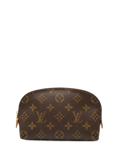 Pre-owned Louis Vuitton 2004 Monogram Cosmetic Pm Pouch In Brown