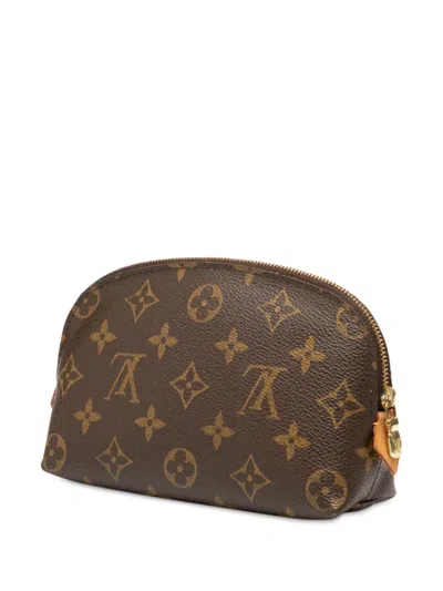 Pre-owned Louis Vuitton 2004 Monogram Cosmetic Pm Pouch In Brown