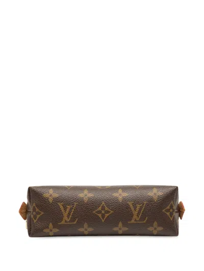 Pre-owned Louis Vuitton 2004 Monogram Cosmetic Pm Pouch In Brown