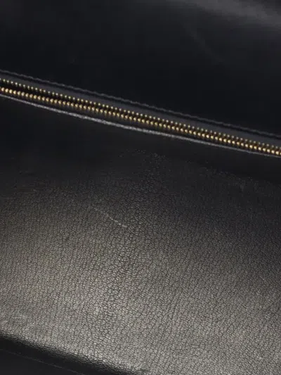 Pre-owned Hermes 2008 Box Calf Kelly Ii Sellier 32 Handbag In Black