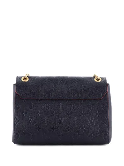 Pre-owned Louis Vuitton Vavin Handbag Monogram Empreinte Leather Pm Crossbody Bag In Blue