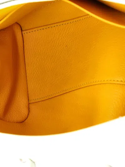 Pre-owned Goyard Saigon Top Handle Bag Coated Canvas With Leather Mini Shoulder Bag In White