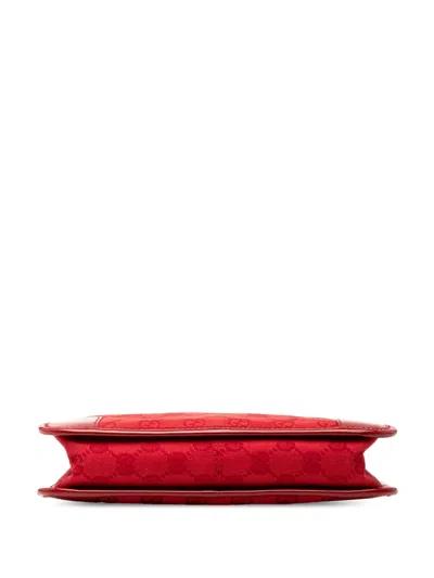 Pre-owned Gucci 2000-2015 Gg Canvas Shoulder Bag In Red