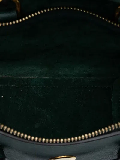 Pre-owned Celine 2010-2025 Pico Grained Calfskin Belt Bag Satchel In Green