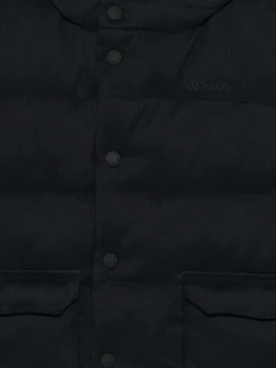 Mc2 Saint Barth Baxter P Jr Flannel Puffer Jacket In Black