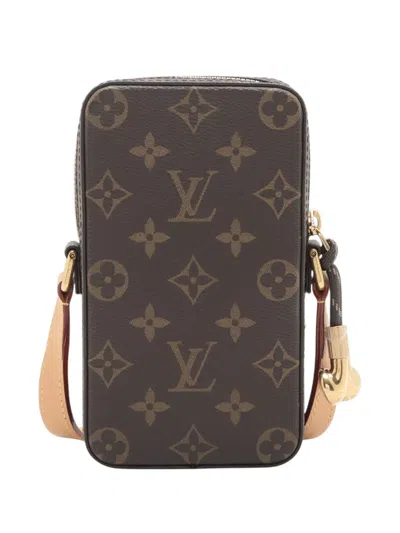 Pre-owned Louis Vuitton 2021-2025 Monogram Music Player Wearable Wallet Crossbody Bag In Brown