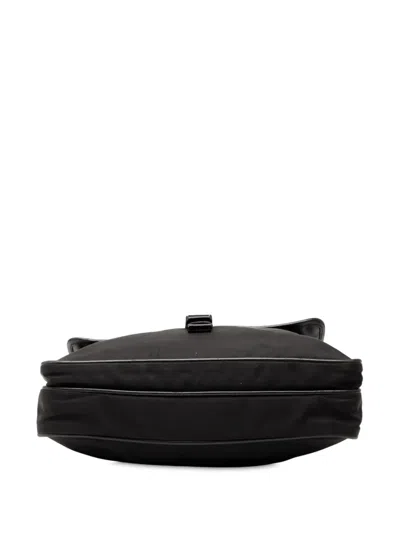 Pre-owned Prada 2013-2025 Tessuto Zip Top Crossbody Bag In Black