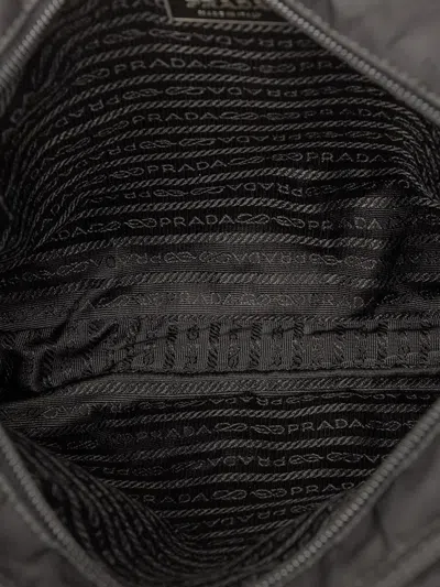 Pre-owned Prada 2013-2025 Tessuto Zip Top Crossbody Bag In Black