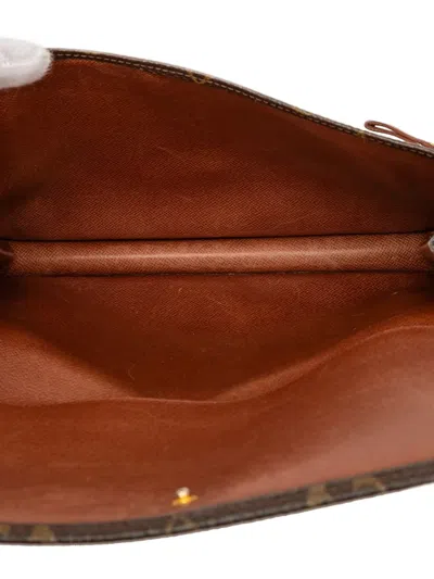 Pre-owned Louis Vuitton 1986 Monogram Pochette Rabat 23 Clutch Bag In Brown