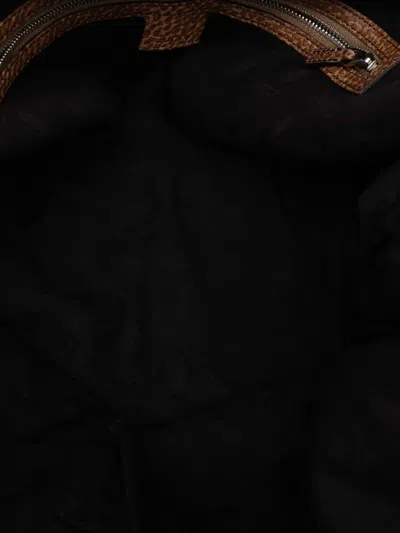 Pre-owned Gucci 2016-2025 Medium Gg Canvas Bamboo Bar Tote Bag In Brown