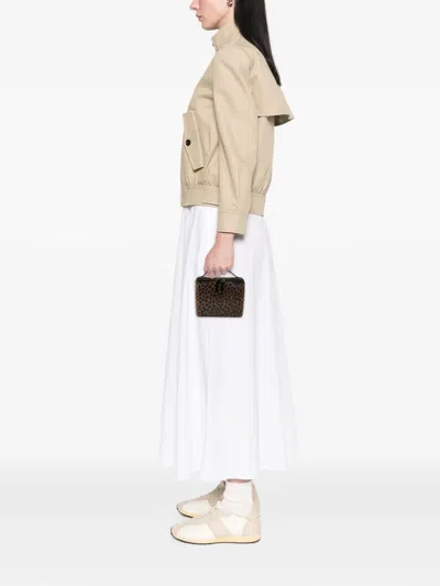 Pre-owned Loewe 20th Century Perforated Leather Leopard Print Vanity Bag In Black