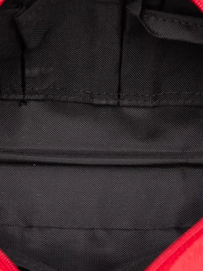 Pre-owned Burberry 2000-2017 Nova Check Trimmed Canvas Pouch In Red