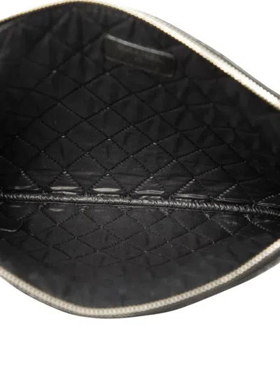 Pre-owned Chanel 2014-2015 Medium Quilted Patent O Case Clutch Bag In Black