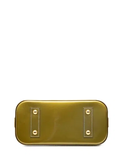 Pre-owned Louis Vuitton 2010 Monogram Vernis Alma Bb Satchel In Green