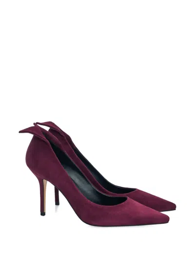 Smiling Shoes 80mm Nala Suede Pumps In Purple