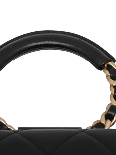 Pre-owned Chanel 2019 Mini Lambskin In The Loop Flap Satchel In Black